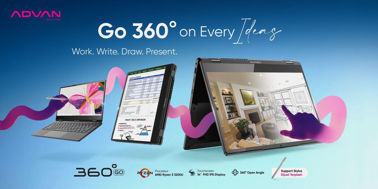 Advan 360 Go, Laptop 2 In 1 Terjangkau Dengan Fitur Lengkap